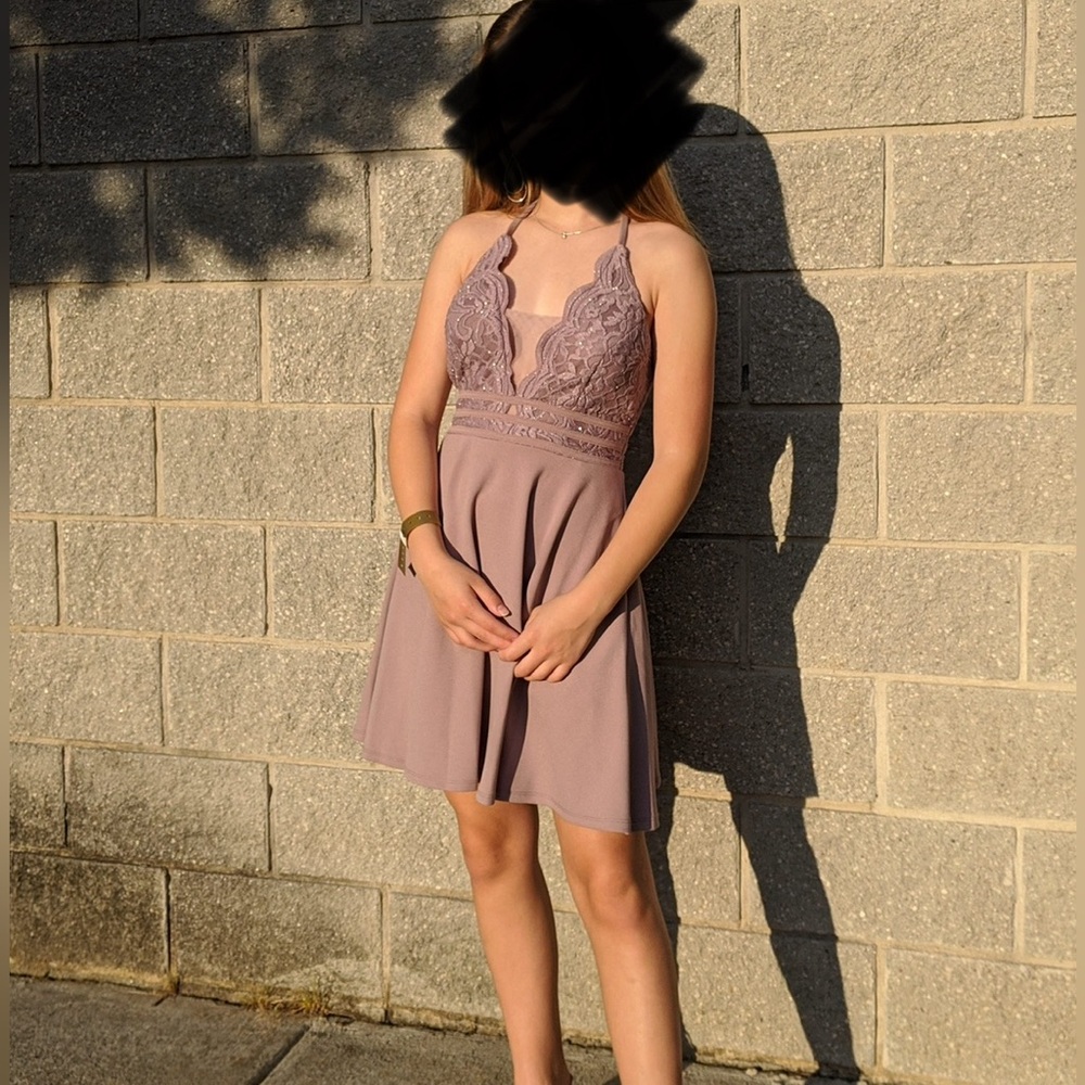 Purple halter dress only worn once.